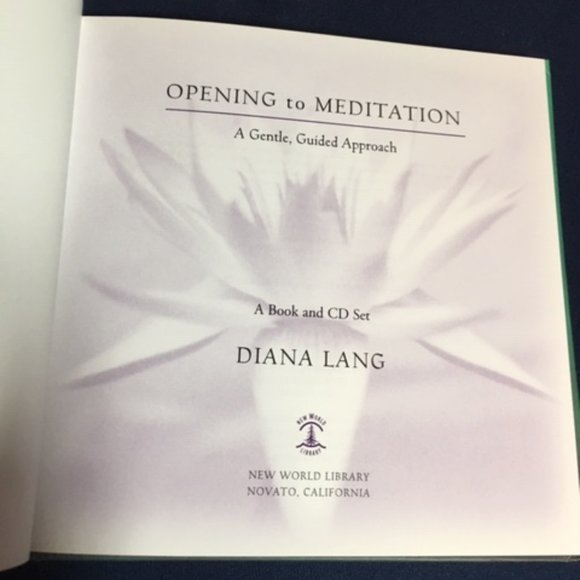 NEW Opening to Meditation Diana Lang 2004 Book & CD - Picture 3 of 5